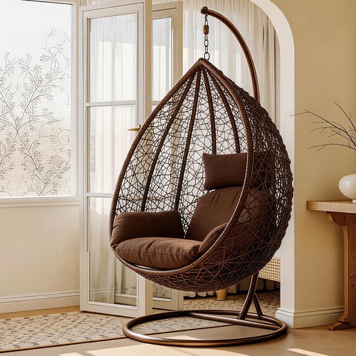 Rattan swing egg chair - rattan,