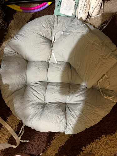 Grey tufted egg chair - grey, seat